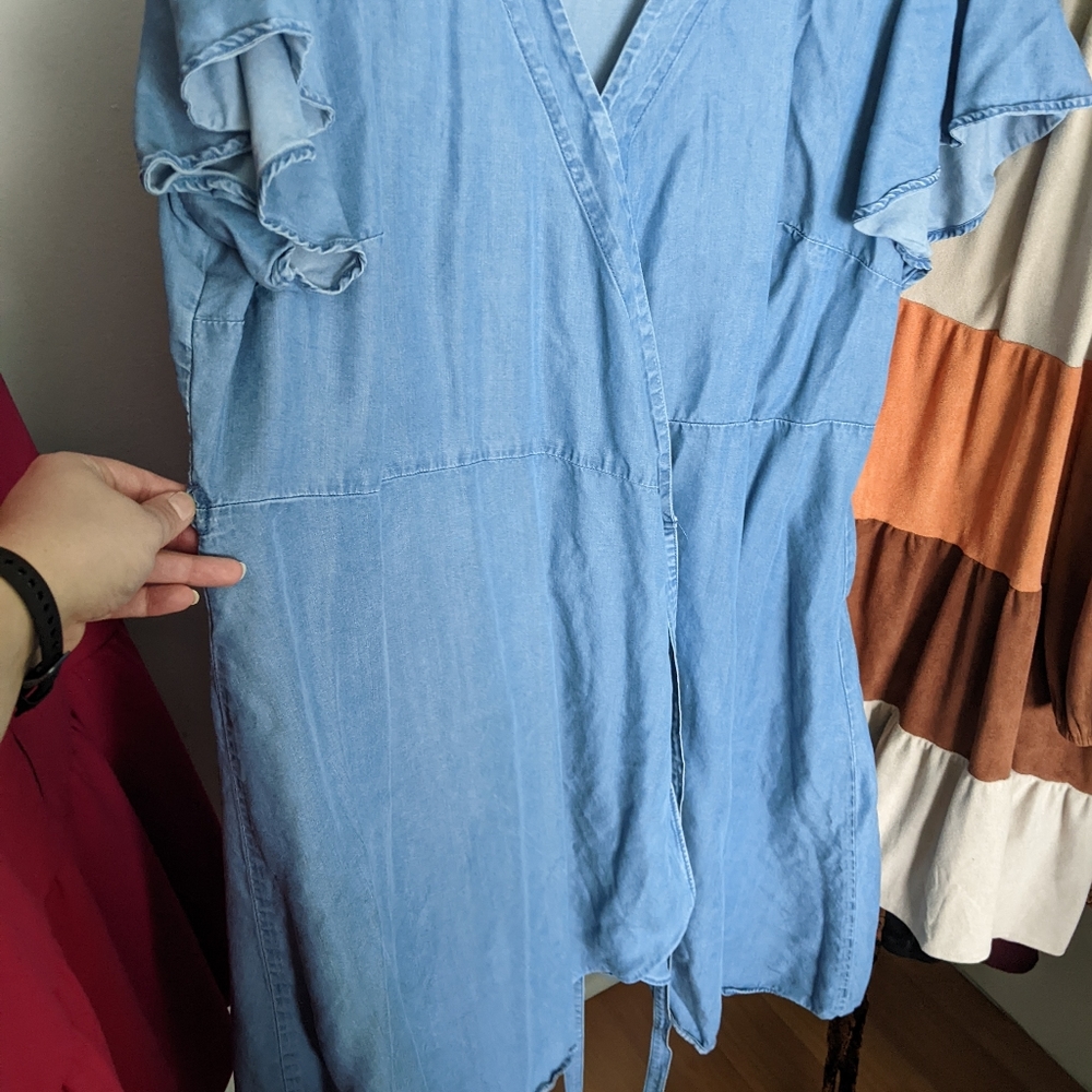 Loft | Chambray Wrap Dress
